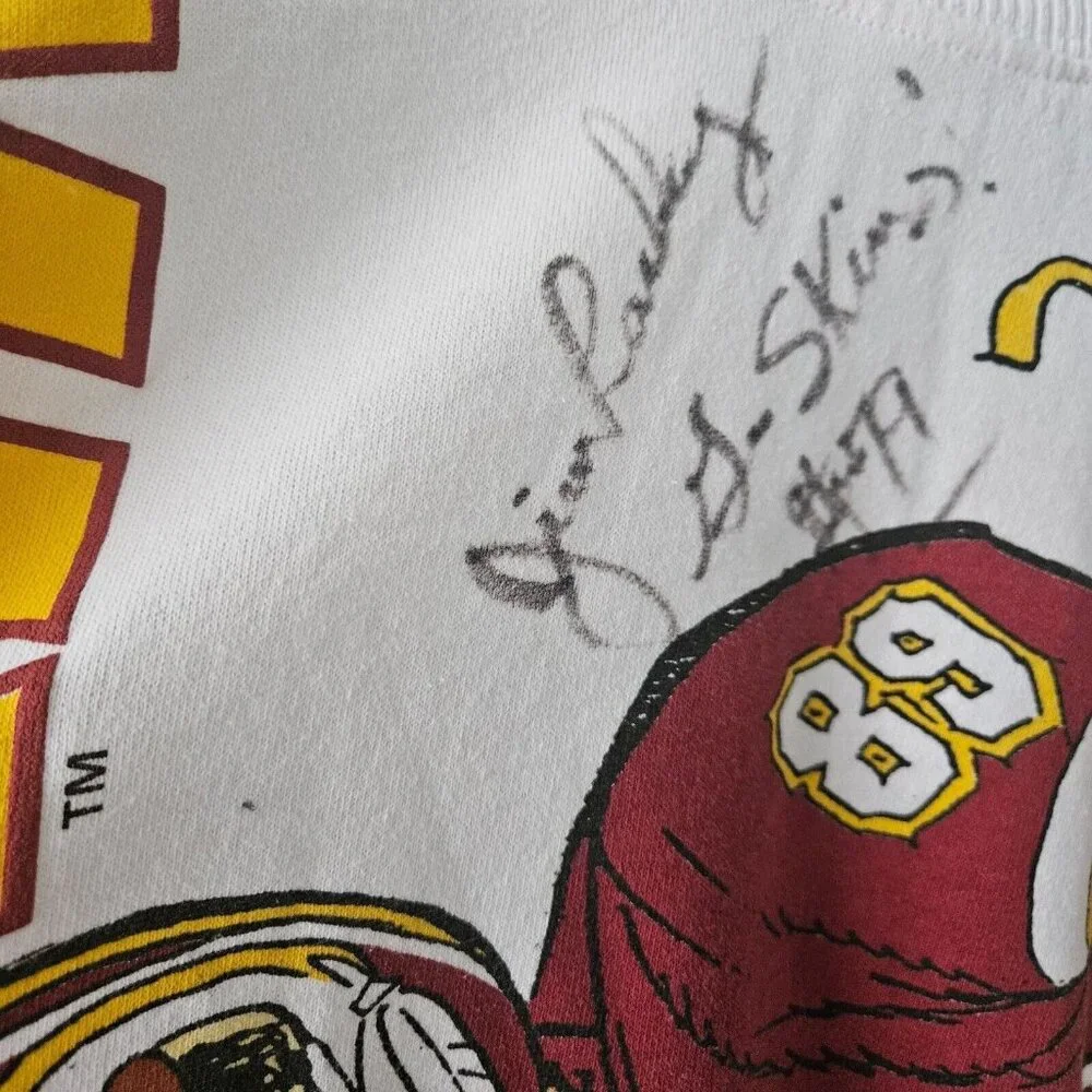 Vintage 80s J. Lachey #79 Signed Washington Redskins NFL J Davis Caricature - Picture 3 of 10